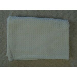 Adirondack Baby Solid White Baby Blanket Square Embossed Plush Lovey Security